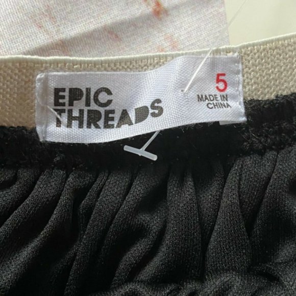 Epic Threads girls polka dot, pull on skirt-black/white-size 5-NWT - Picture 3 of 5